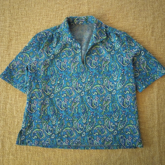Vintage 70s paisley top - Picture 1 of 4